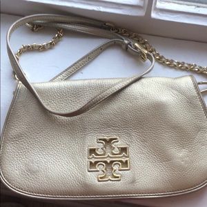 Gold Tory Burch shoulder / cross body